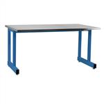BenchPro Dewey Series Workbench, Stainless Steel Top, 5,000 LB Cap., Blue